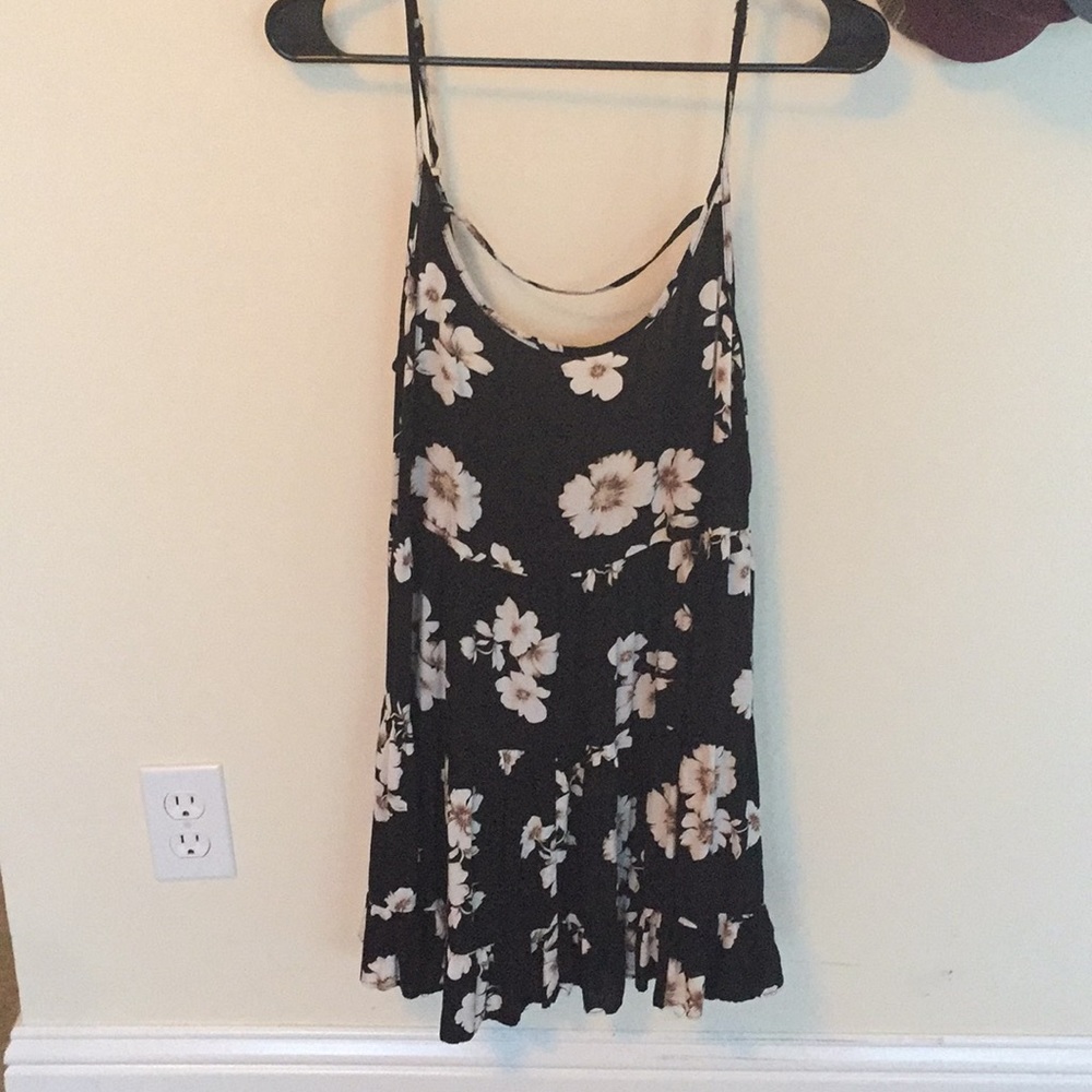 Black and white flower dress